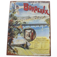 Plaques murales métal déco Chemin De Fer d'Orléans 24 x 32 cm